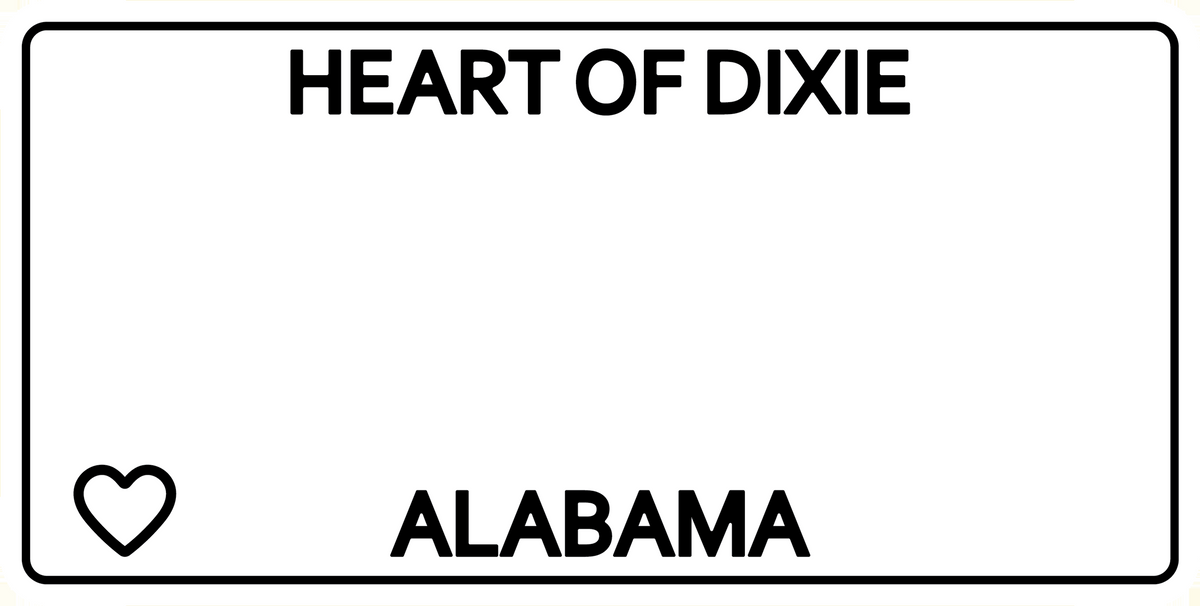 Alabama black on white builder test artwork