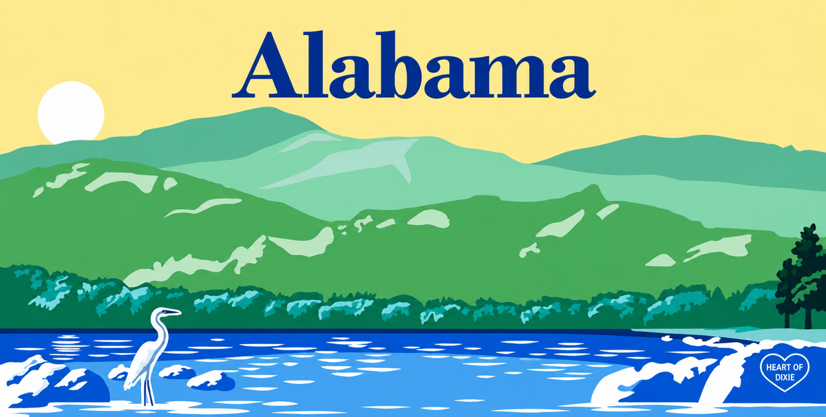 Alabama US-AL-S01 restored state plate background